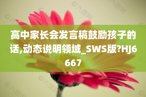 高中家长会发言稿鼓励孩子的话,动态说明领域_SWS版?HJ6667