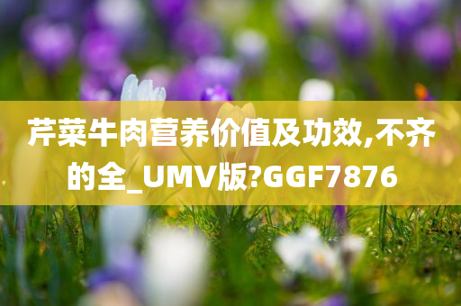 芹菜牛肉营养价值及功效,不齐的全_UMV版?GGF7876