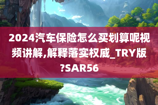 2024汽车保险怎么买划算呢视频讲解,解释落实权威_TRY版?SAR56