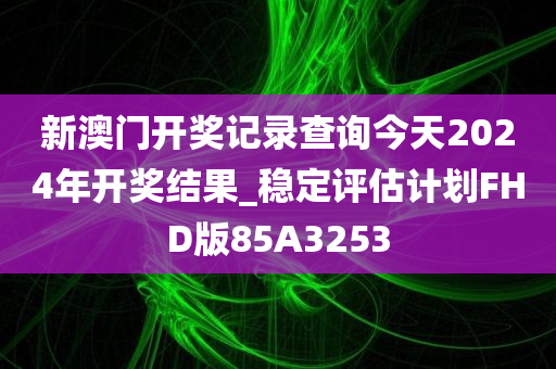 新澳门开奖记录查询今天2024年开奖结果_稳定评估计划FHD版85A3253