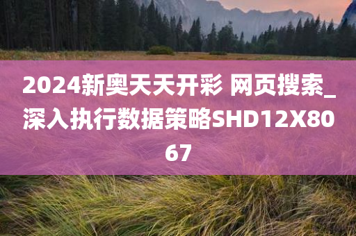 2024新奥天天开彩?网页搜索_深入执行数据策略SHD12X8067