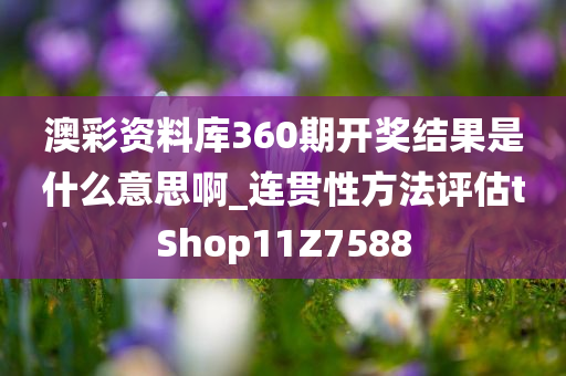 澳彩资料库360期开奖结果是什么意思啊_连贯性方法评估tShop11Z7588