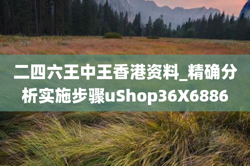 二四六王中王香港资料_精确分析实施步骤uShop36X6886