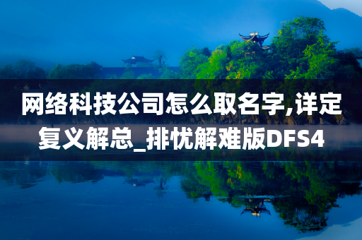 网络科技公司怎么取名字,详定复义解总_排忧解难版DFS4