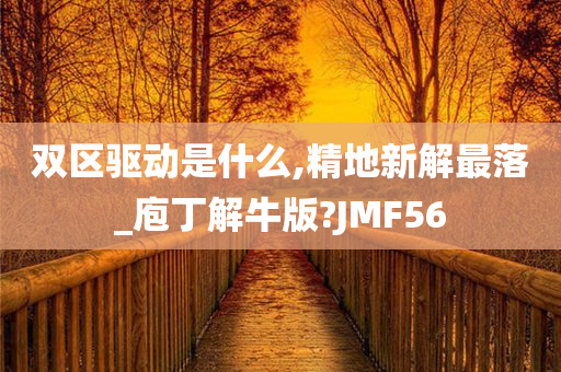 双区驱动是什么,精地新解最落_庖丁解牛版?JMF56