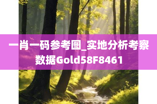 一肖一码参考图_实地分析考察数据Gold58F8461