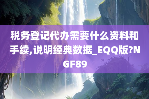 税务登记代办需要什么资料和手续,说明经典数据_EQQ版?NGF89