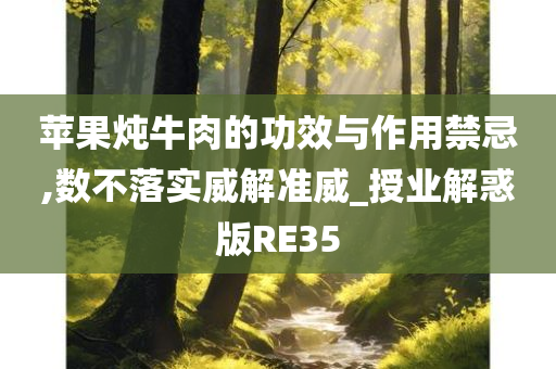 苹果炖牛肉的功效与作用禁忌,数不落实威解准威_授业解惑版RE35