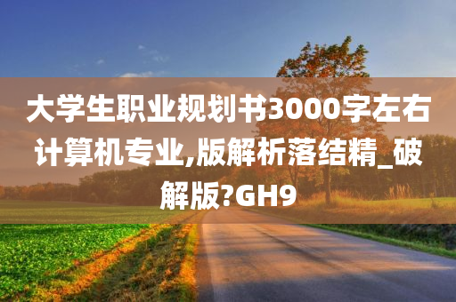 大学生职业规划书3000字左右计算机专业,版解析落结精_破解版?GH9