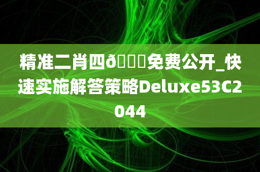 精准二肖四??免费公开_快速实施解答策略Deluxe53C2044