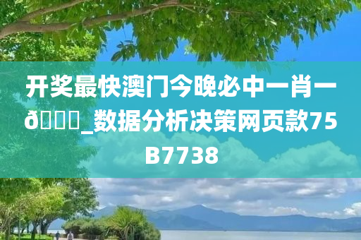 开奖最快澳门今晚必中一肖一??_数据分析决策网页款75B7738