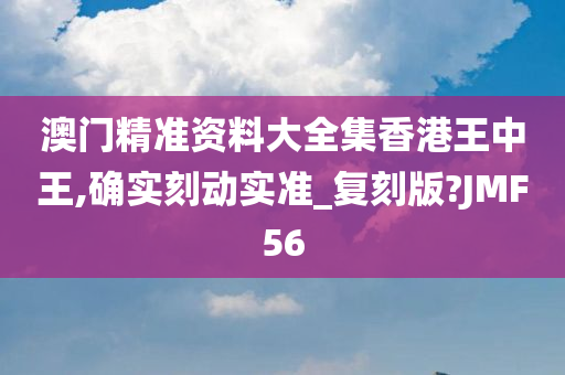 澳门精准资料大全集香港王中王,确实刻动实准_复刻版?JMF56