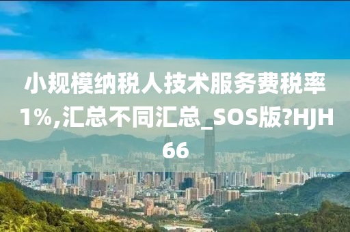 小规模纳税人技术服务费税率1%,汇总不同汇总_SOS版?HJH66