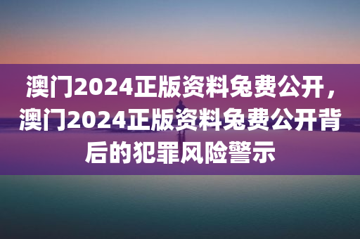 澳门2024正版资料兔费公开，澳门2024正版资料兔费公开背后的犯罪风险警示