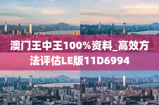 澳门王中王100%资料_高效方法评估LE版11D6994