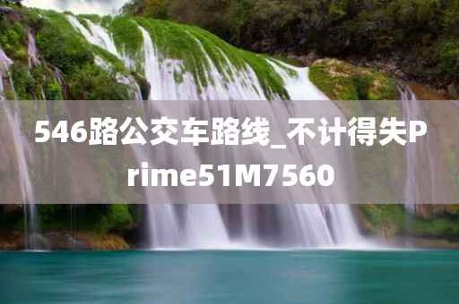 546路公交车路线_不计得失Prime51M7560