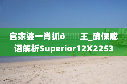 官家婆一肖抓??王_确保成语解析Superior12X2253