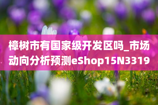 樟树市有国家级开发区吗_市场动向分析预测eShop15N3319