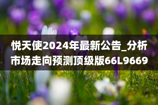 悦天使2024年最新公告_分析市场走向预测顶级版66L9669