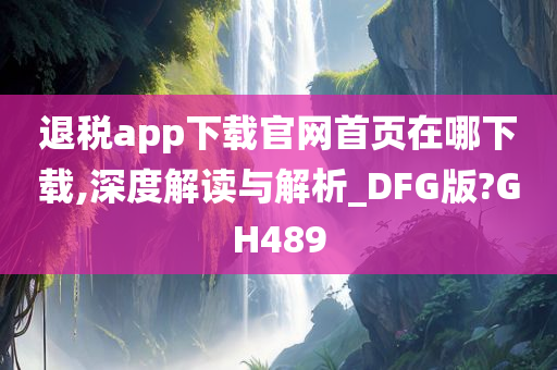 退税app下载官网首页在哪下载,深度解读与解析_DFG版?GH489