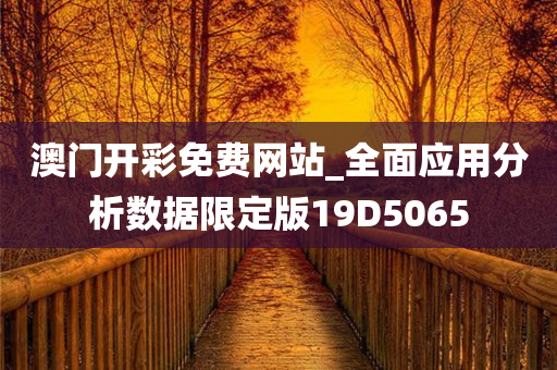 澳门开彩免费网站_全面应用分析数据限定版19D5065