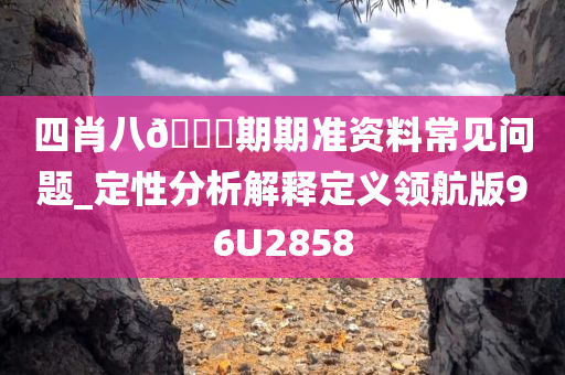 四肖八??期期准资料常见问题_定性分析解释定义领航版96U2858