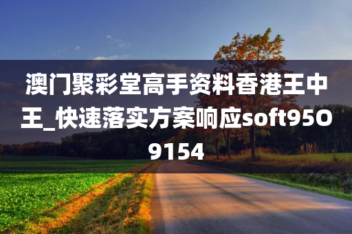 澳门聚彩堂高手资料香港王中王_快速落实方案响应soft95O9154