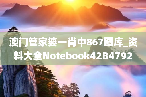 澳门管家婆一肖中867图库_资料大全Notebook42B4792