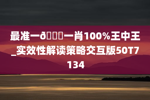 最准一??一肖100%王中王_实效性解读策略交互版50T7134