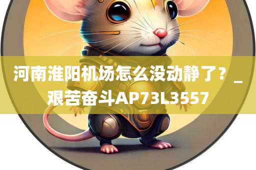 河南淮阳机场怎么没动静了？_艰苦奋斗AP73L3557