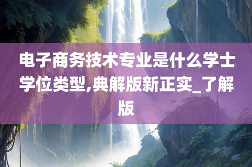 电子商务技术专业是什么学士学位类型,典解版新正实_了解版