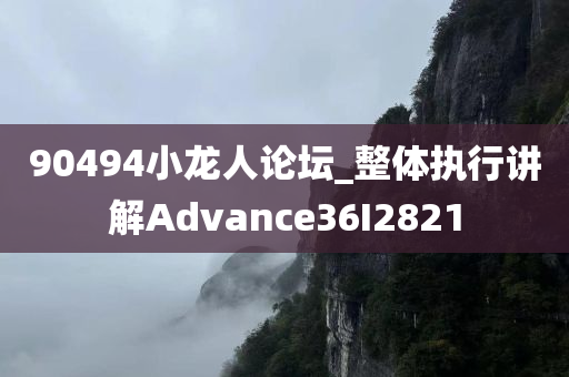 90494小龙人论坛_整体执行讲解Advance36I2821