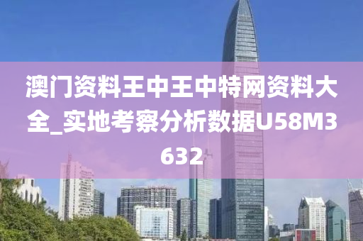 澳门资料王中王中特网资料大全_实地考察分析数据U58M3632