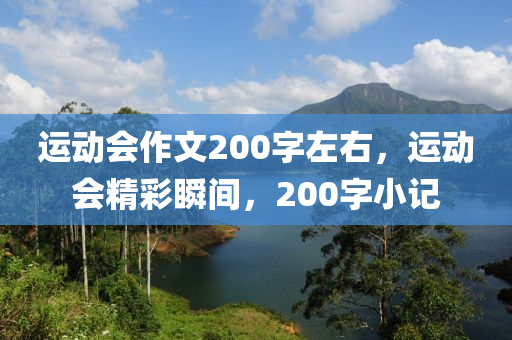 运动会作文200字左右，运动会精彩瞬间，200字小记