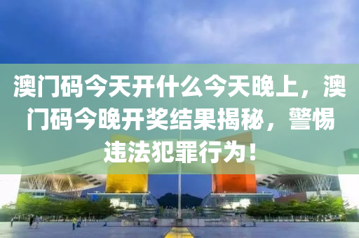 澳门码今天开什么今天晚上，澳门码今晚开奖结果揭秘，警惕违法犯罪行为！