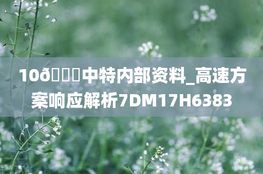 10??中特内部资料_高速方案响应解析7DM17H6383