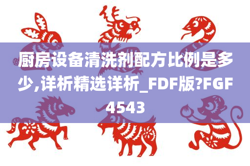 厨房设备清洗剂配方比例是多少,详析精选详析_FDF版?FGF4543