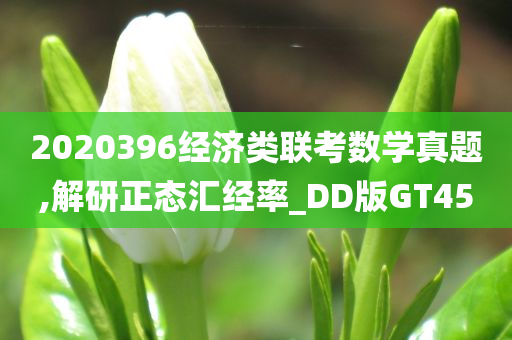 2020396经济类联考数学真题,解研正态汇经率_DD版GT45