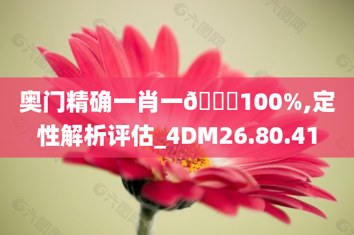 奥门精确一肖一??100%,定性解析评估_4DM26.80.41