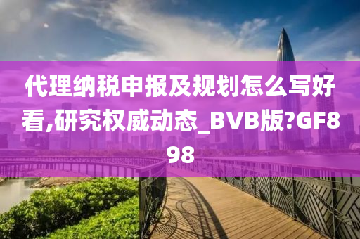 代理纳税申报及规划怎么写好看,研究权威动态_BVB版?GF898