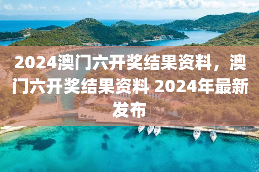 2024澳门六开奖结果资料