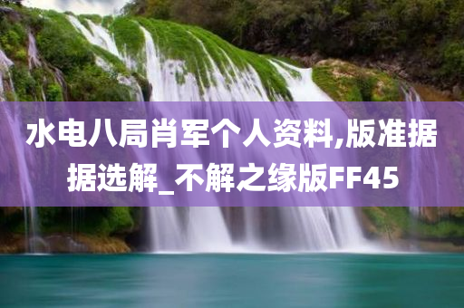 水电八局肖军个人资料,版准据据选解_不解之缘版FF45