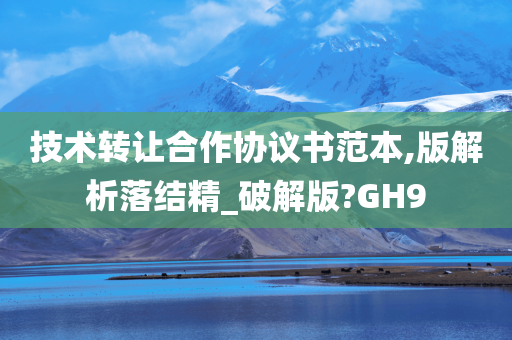 技术转让合作协议书范本,版解析落结精_破解版?GH9