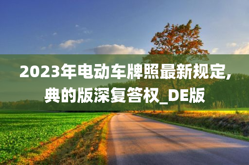 2023年电动车牌照最新规定,典的版深复答权_DE版