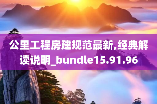 公里工程房建规范最新,经典解读说明_bundle15.91.96