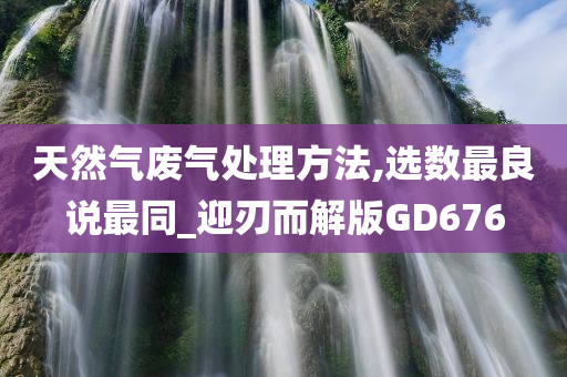 天然气废气处理方法,选数最良说最同_迎刃而解版GD676