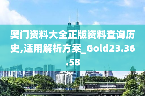 奥门资料大全正版资料查询历史,适用解析方案_Gold23.36.58