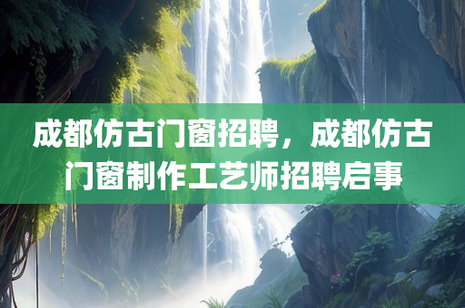 成都仿古门窗招聘，成都仿古门窗制作工艺师招聘启事