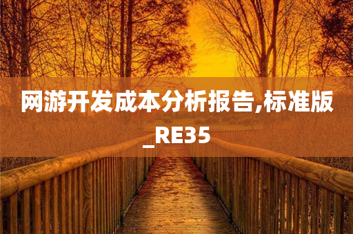 网游开发成本分析报告,标准版_RE35