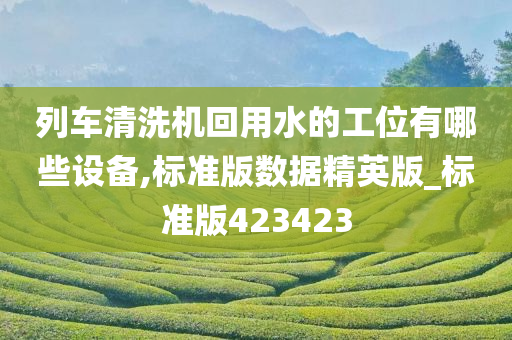 列车清洗机回用水的工位有哪些设备,标准版数据精英版_标准版423423